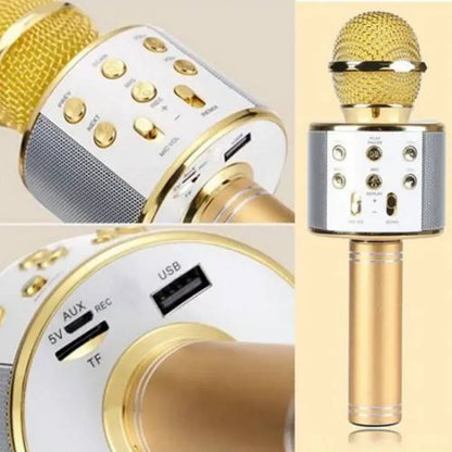 3-in-1 Handheld Portable Bluetooth Karaoke Microphone Recording Mic Speaker Machine